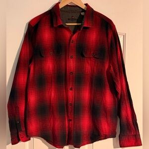Woolrich Red & Black Buffalo Plaid Flannel Shirt Jacket | XL | Heritage Classic